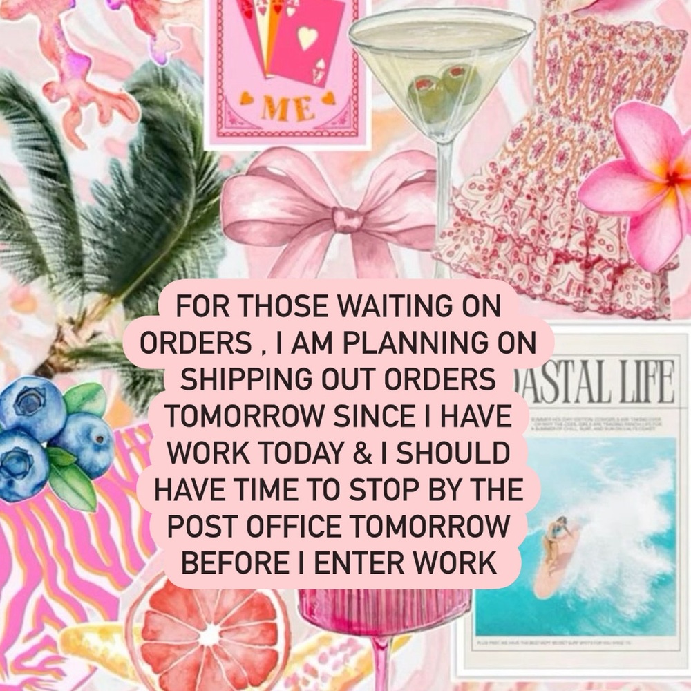 KEEP AN EYE OUT ON WHEN ORDERS WILL BE SHIPPED !